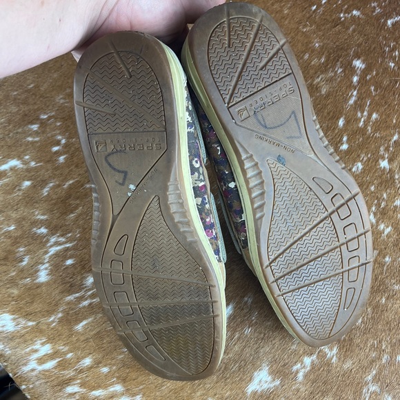 Sperry top sider boat shoe in brown and floral - Picture 9 of 10